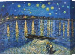 The Night Patrol at Smyrna Canvas Paintings - Starry Night Over the Rhone 2 by Vincent van Gogh