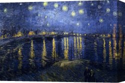 The Night Patrol at Smyrna Canvas Paintings - Starry Night over the Rhone by Vincent van Gogh