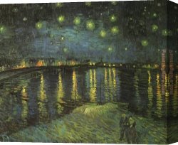 The Night Patrol at Smyrna Canvas Paintings - Starry Night over the Rhone I by Vincent van Gogh