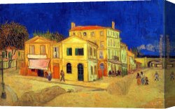 Building Canvas Paintings - The Yellow House by Vincent van Gogh