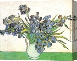Irises Canvas Paintings - Vase with Irises by Vincent van Gogh