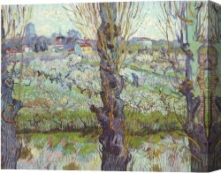 The Bedroom at Arles Canvas Paintings - View of Arles Flowering Orchards by Vincent van Gogh