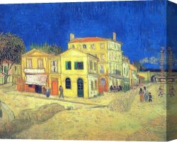 The Bedroom at Arles Canvas Paintings - Vincent's House in Arles The Yellow House by Vincent van Gogh