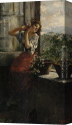 Intimate Thoughts Canvas Paintings - Distant Thoughts by Vincenzo Irolli