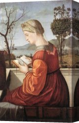 Virgin of The Rocks Canvas Paintings - The Virgin Reading by Vittore Carpaccio