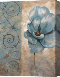 Bleue Canvas Paintings - Fleur Bleue I by Vivian Flasch