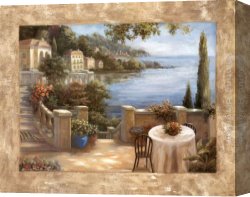 Mediterranean Shipping Canvas Paintings - Mediterranean Terrace I by Vivian Flasch