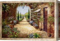 Golding Constable's Flower Garden Canvas Paintings - Secret Garden I by Vivian Flasch