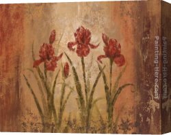 Irises Canvas Paintings - The Iris Style by Vivian Flasch