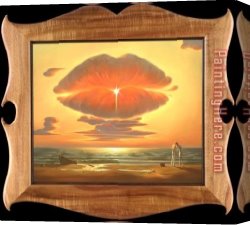 The Kiss Canvas Paintings - Farewell Kiss by Vladimir Kush