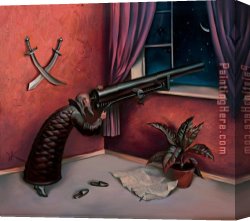 Under The Stars Canvas Paintings - Star Target by Vladimir Kush