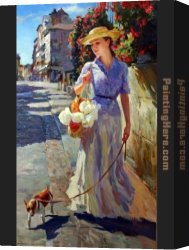 Walk Canvas Paintings - A Walk in Sunshine by Vladimir Volegov