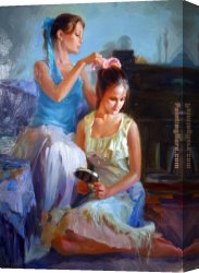 Vladimir Canvas Paintings - Caring Touch by Vladimir Volegov