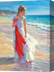 Vladimir Canvas Paintings - coastal breeze by Vladimir Volegov