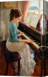 Vladimir Canvas Paintings - Familiar Melody by Vladimir Volegov