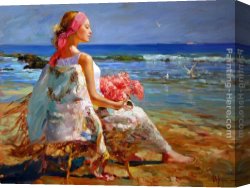 Thoughts Before The Dance Canvas Paintings - Lost in Thought by Vladimir Volegov