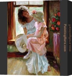 Vladimir Canvas Paintings - Morning Chat by Vladimir Volegov