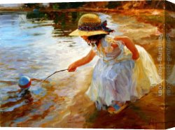 Wivenhoe Park Essex Canvas Paintings - Playing in the Park by Vladimir Volegov
