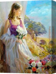 Thoughts Before The Dance Canvas Paintings - Thoughts of Springtime by Vladimir Volegov