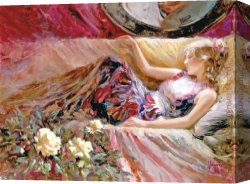 Heart of The Rose Canvas Paintings - Yellow Roses by Vladimir Volegov