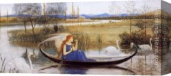 Walter Canvas Paintings - My Soul is an Enchanted Boat... by Walter Crane