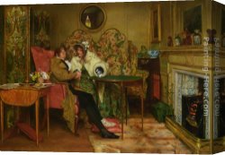 Walter Canvas Paintings - A Sure Cure for the Gout by Walter-Dendy Sadler