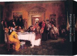 Walter Canvas Paintings - London to York - Time's Up Gentlemen by Walter-Dendy Sadler