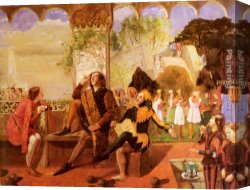 Walter Canvas Paintings - Twelfth Night, Act II, Scene IV by Walter Howell Deverell