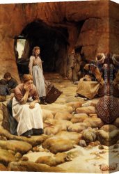 Walter Canvas Paintings - In The Fishing Season by Walter Langley