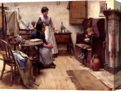 Walter Canvas Paintings - The Orphan by Walter Langley