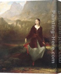 Reverie Canvas Paintings - The Spanish Girl in Reverie by Washington Allston