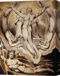 Baptism of Christ Canvas Paintings - Christ as the Redeemer of Man by William Blake