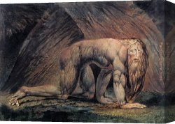 William Trost Richards Canvas Paintings - Nebuchadnezzar by William Blake