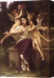 Promise of Spring Canvas Paintings - A Dream of Spring by William Bouguereau