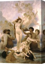 Venus Verticordia Canvas Paintings - Birth of Venus by William Bouguereau