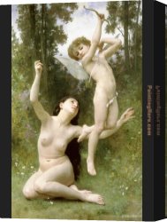 Which One Do You Love Best Canvas Paintings - Love Takes Flight by William Bouguereau