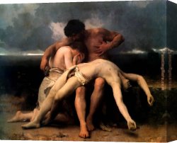 Bouguereau Canvas Paintings - The First Mourning by William Bouguereau