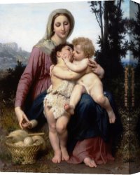 Bouguereau Canvas Paintings - The Holy Family by William Bouguereau