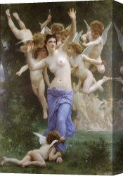 Bouguereau Canvas Paintings - The Wasp's Nest by William Bouguereau