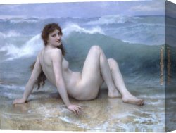 Wave Canvas Paintings - The Wave by William Bouguereau