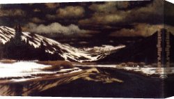 Early Canvas Paintings - Early Winter in the Sierra Nevada by William Bradford