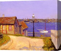 East Bergholt Rectory Canvas Paintings - Scene On The Lower East Side by William Glackens