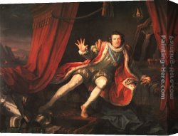 William Trost Richards Canvas Paintings - David Garrick as Richard III by William Hogarth