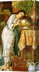 Pots Canvas Paintings - Isabella and the Pot of Basil by William Holman Hunt