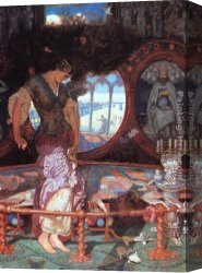 The Lady of Shalott Canvas Paintings - The Lady of Shalott by William Holman Hunt