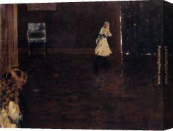 William Merritt Chase Canvas Paintings - Hide And Seek by William Merritt Chase