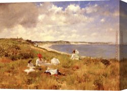 William Merritt Chase Canvas Paintings - Idle Hours by William Merritt Chase