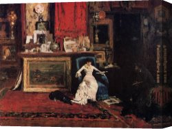 Painter in His Studio Canvas Paintings - Interior of the Artist's Studio aka the Tenth Street Studio by William Merritt Chase