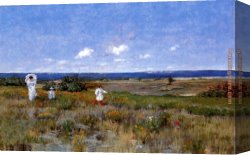 William Merritt Chase Canvas Paintings - Near the Beach, Shinnecock by William Merritt Chase