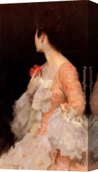 William Merritt Chase Canvas Paintings - Portrait of a Lady by William Merritt Chase